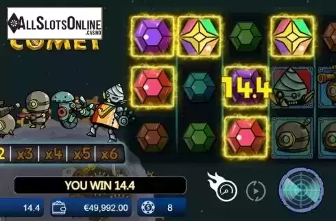 Win screen 3. Comet Treasure from Manna Play