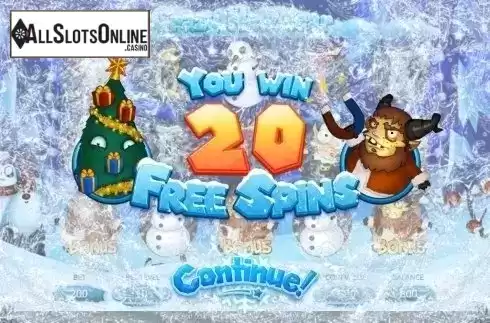 Free Spins screen. Crazy New Year from Thunderspin