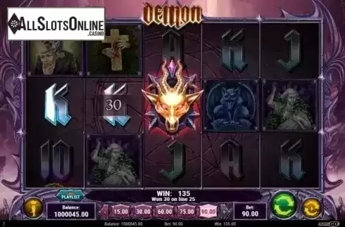 Win Screen 1. Demon from Play'n Go