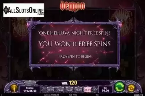 Free Spins 1. Demon from Play'n Go