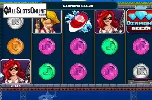 Reel screen. Diamond Geeza from Inspired Gaming