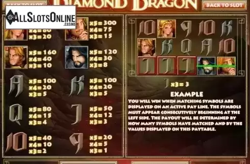 Screen2. Diamond Dragon from Rival Gaming