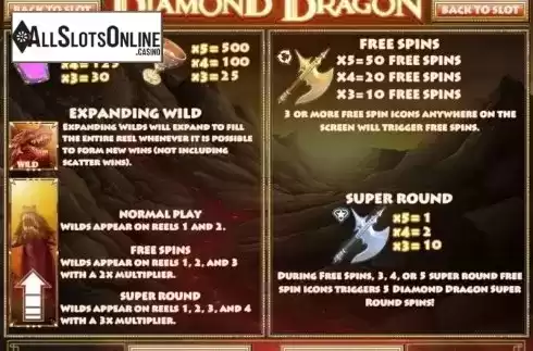 Screen3. Diamond Dragon from Rival Gaming