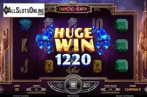 Win Screen 2. Diamond Heaven from Leap Gaming
