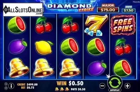 Win screen 1. Diamond Strike from Pragmatic Play