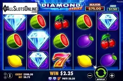 Win screen 2. Diamond Strike from Pragmatic Play