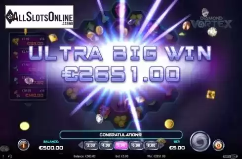 Ultra Big Win. Diamond Vortex from Play'n Go