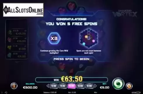 Free Spins 1. Diamond Vortex from Play'n Go