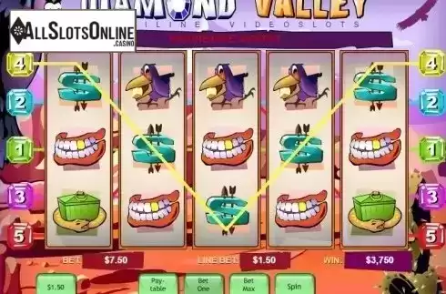 Win Screen . Diamond Valley from Playtech