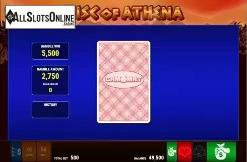 Gamble screen. Disc of Athena from Bally Wulff