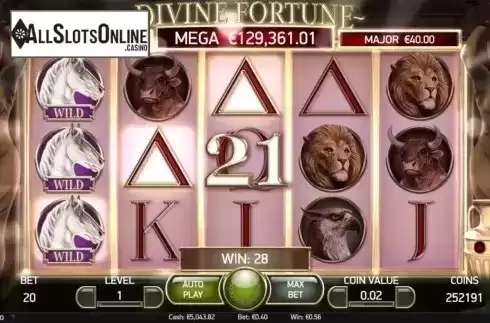 Win. Divine Fortune from NetEnt