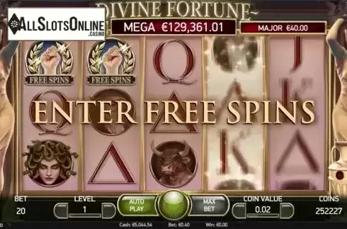 Free Spins. Divine Fortune from NetEnt