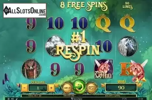 Free spins screen 2. Divine Forest from Spinomenal