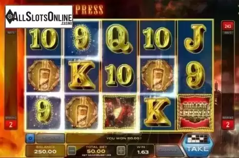 Win Screen. Dollar Express from Xplosive Slots Group
