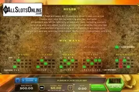 Rules. Dollar Express from Xplosive Slots Group