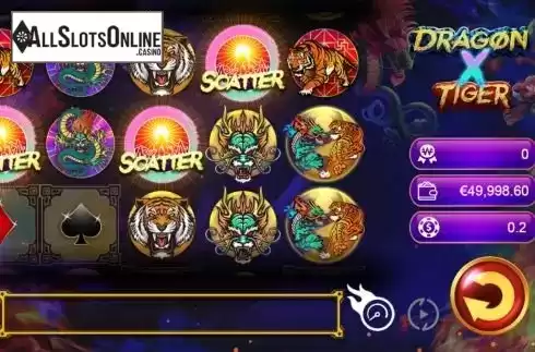Win screen. Dragon X Tiger from Manna Play