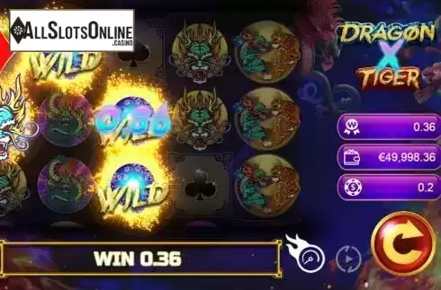 Win screen 2. Dragon X Tiger from Manna Play