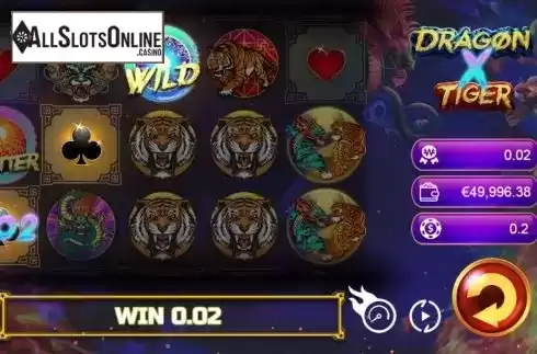 Win screen 3. Dragon X Tiger from Manna Play