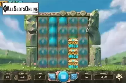 Reels animation screen. Easter Island (Yggdrasil) from Yggdrasil