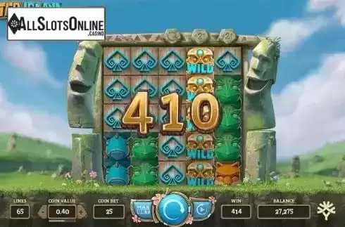 Wild win screen. Easter Island (Yggdrasil) from Yggdrasil