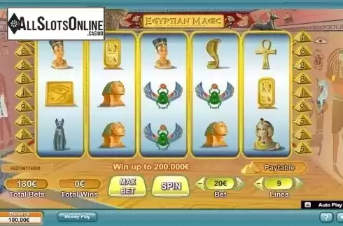 Screen 1. Egyptian Magic from NeoGames
