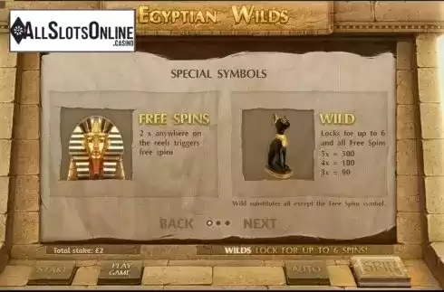 Screen2. Egyptian Wilds from Cayetano Gaming