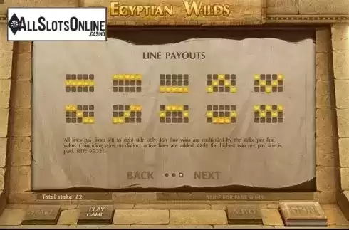 Screen4. Egyptian Wilds from Cayetano Gaming