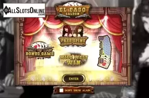 Intro Game screen. El Paso Saloon from Game360