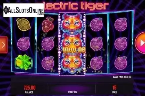 Win Screen 2. Electric Tiger from IGT