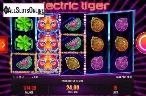 Win Screen 4. Electric Tiger from IGT