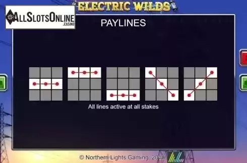 Paylines. Electric Wilds from Northern Lights Gaming