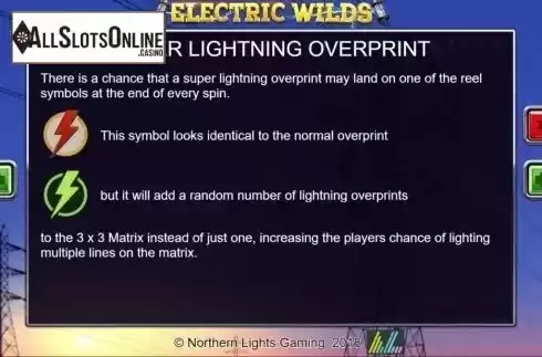 Info 2. Electric Wilds from Northern Lights Gaming
