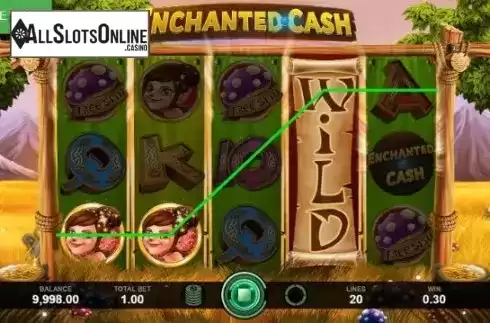 Win Screen. Enchanted Cash from Caleta Gaming