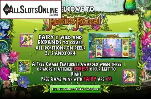 Game features. Fairie's Forest from NextGen