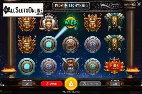 Wild Win screen. Fire Lightning from BGAMING