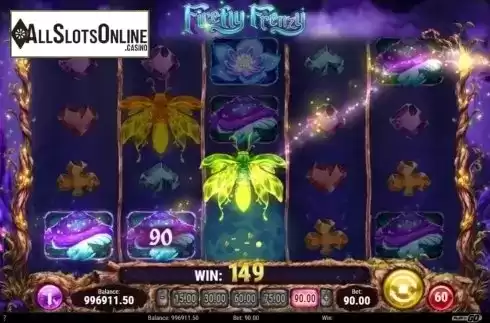 Win Screen. Firefly Frenzy from Play'n Go