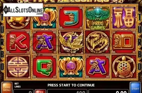 Screen2. Five Blessings (Casino Technology) from Casino Technology