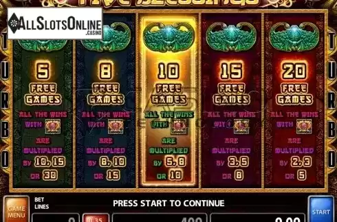 Screen3. Five Blessings (Casino Technology) from Casino Technology