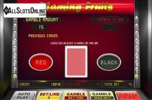 Gamble screen. Flaming Fruits (BetConstruct) from BetConstruct