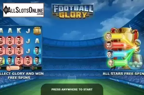 Start Screen. Football Glory from Yggdrasil