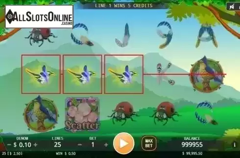 Win screen. Formosan Birds from KA Gaming