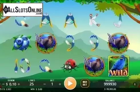 Reel screen. Formosan Birds from KA Gaming