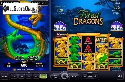 Reel Screen. Forest Dragons from AGS