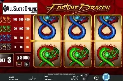 Reel screen. Fortune Dragon (Genesis) from Genesis