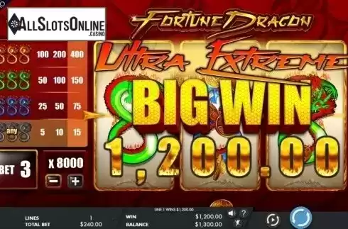 Big win screen. Fortune Dragon (Genesis) from Genesis