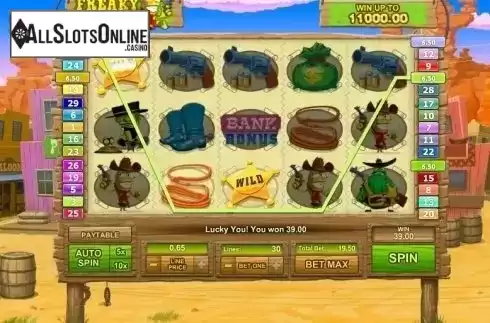 Win Screen 2. Freaky Cowboys from GamesOS