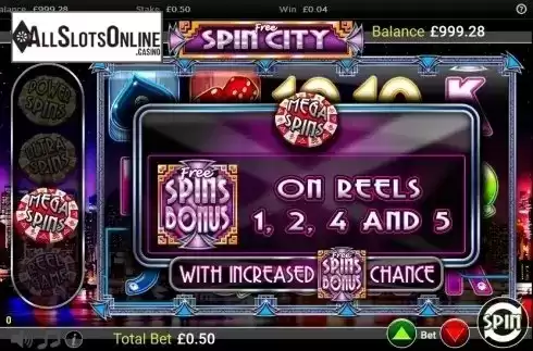 Screen 4. Free Spin City from Betdigital