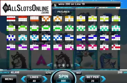 Paylines. Frozen Arctic from Spin Games