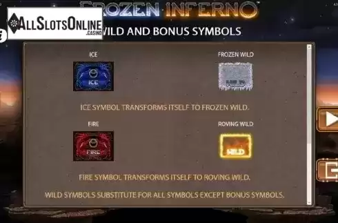 Paytable 4. Frozen Inferno from WMS