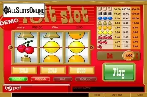 Win screen. Fruit Slot (PAF) from PAF